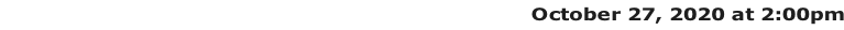Annual Stockholders Meeting 2020  |  October 27, 2020 at 2:00pm