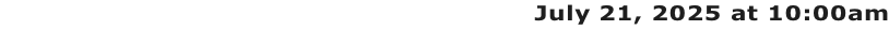 Annual Stockholders’ Meeting 2025  |  July 21, 2025 at 10:00am